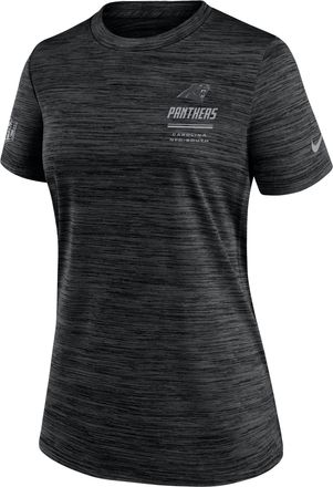Nike Carolina Panthers Sideline Velocity Nike Womens Dri-FIT NFL T-Shirt in Black | 03EY00A9D-7VD