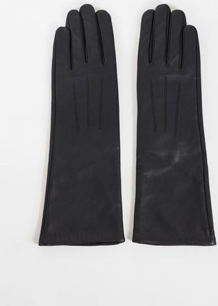 Topshop guanti in pelle Gibson neri-Nero