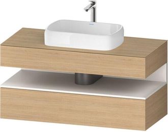 Duravit Duravit - Qatego Consola Mueble Bajo Lavabo, 1 Extra&iacute;ble, 1 Caj&oacute;n