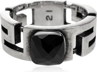 Versace Greca Ring - Dames - Ringen - Grijs - 65 MM - Accessoires
