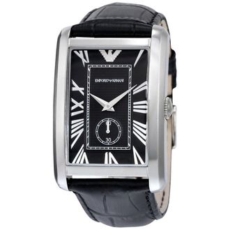 Emporio Armani AR1604 Rechthoekig Zwart Wijzerplaat Herenhorloge