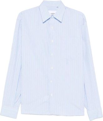 Costumein Eric ML Pocket Striped Shirt - Heren - Zakelijke Overhemden - Blauw - XL - Katoen - Overhemden