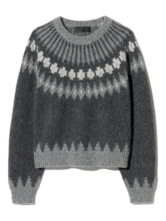 Nili Lotan Alena fair isle sweater - Grey