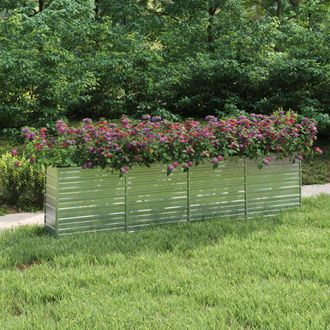 Berkfield Home Garden Raised Bed 320x40x77 cm Galvanized Steel Silver | Size: 320 x 40 x 77 cm