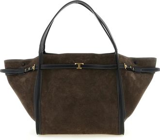 Tod's Tassen, Dames, Bruin, ONE Size, Leer, Tim Midi Shopper