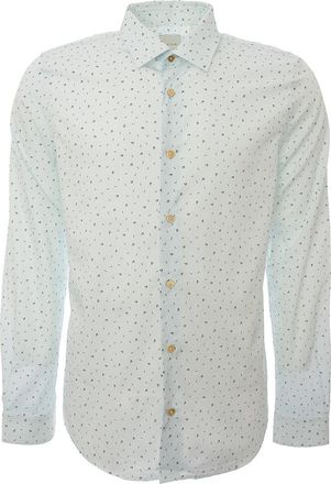 Paul Smith Mens S/C Super Slim Shirt in Blue - Size 15.5 inch