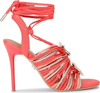 Carvela Womens Marina High Tie Sandals - Orange - Size UK 4