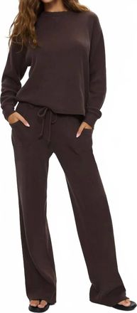 Frankies Bikinis Noah Thermal Long Sleeve Shirt In Walnut