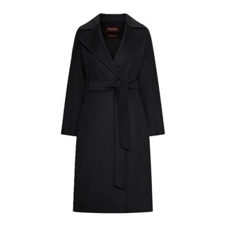 Max Mara Belted Coats, female, Black, Size: 2XS Mstcles Coat