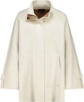 Monari Dubbelzijdige gebreide vest - Dames - Zomerjassen - Beige - L - Wol - Jassen