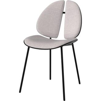 Rendez-Vous D&eacute;co Silla En Tela Gris Y Madera Negra - Coccinelle