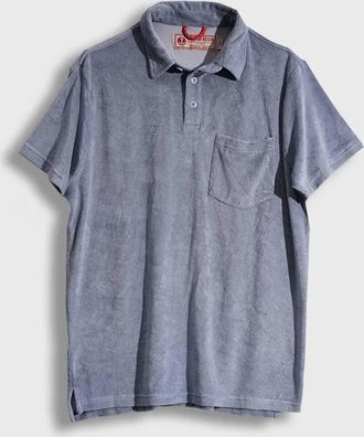 Iron And Resin Mens Terry Polo In Reef Water