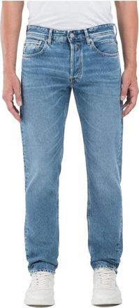 Replay Straight Fit Jeans, male, Blue, W30, Grover Straight Jeans