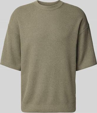 Jack & Jones Strickshirt mit Rundhalsausschnitt Modell KALEB in Oliv, Größe XXL