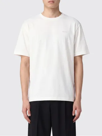 Tatras Crewneck Cotton T-Shirt with Contrast Logo and Dropped Shoulders