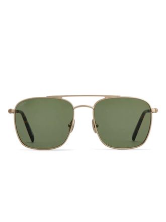 Tod's square-frame sunglasses - men - Metal/Leather - One Size - Gold