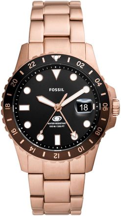Fossil Blue Mens Rose Gold Watch FS6027 Stainless Steel (archived) - One Size