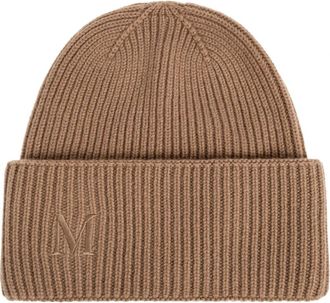 Max Mara Retina Kasjmier Muts - Dames - Hoeden - Bruin - ONE Size - Kasjmier - Accessoires