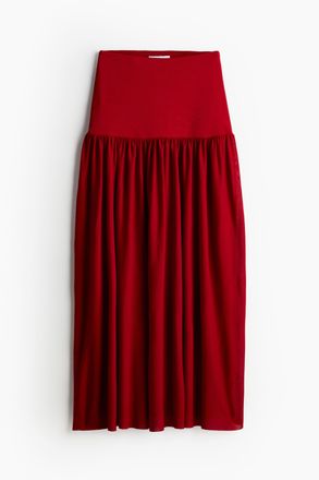 H&M Langer Jupe - Red