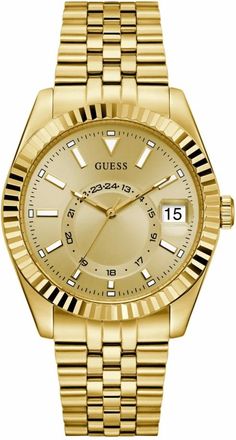 Guess Gw0977G2 Multifunction Horloge - unisex - Accessoires - Geel - Maat: ONE Size