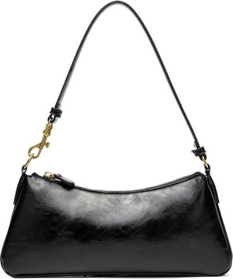 Generic Casual Womens Underarm Bag Handbag Versatile Single Shoulder Urban Minimalist(Black B)