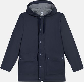 Petit Bateau Halflange regenjas met rits en kap