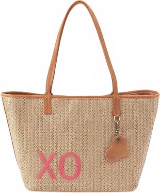 Hobo All That Tote Bag In Straw And Wild Rose