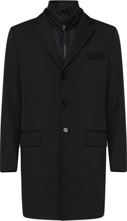 Fay Stretch Jas - Heren - Mantel - Zwart - XL - Jassen
