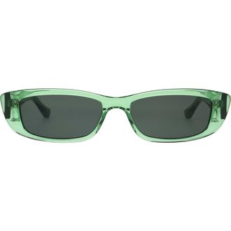 Florence By Mills 53mm Rectangular Sunglasses in Crystal Green at Nordstrom Rack