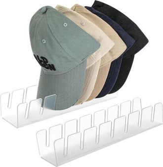 OEM 2 Soportes Acr&iacute;licos Para Gorras De B&eacute;isbol - No Requieren Instalaci&oacute;n, Ideales Para El Dormitorio Y Para Organizar