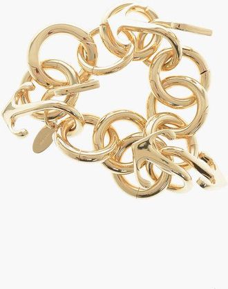 Off-white Gold-Tone Chain Bracelet With Iconic Details size One Size