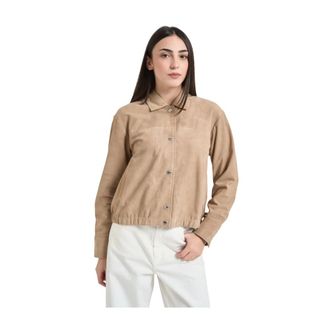 Bomboogie Classic Collar Jacket - female - BomBoogie - Bomber Jackets - Beige - S - Jackets