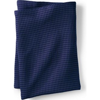 Lands End Organic Cotton Blanket in Deep Sea Navy at Nordstrom, Size King