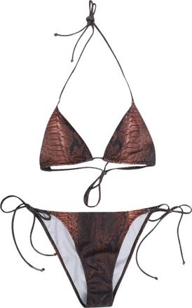 Jean Paul Gaultier Bikini Set Printed Python - Dames - Bikinis - Veelkleurig - L - Tweed - Badmode
