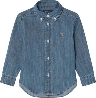 Polo Ralph Lauren Overhemden, Heren, Blauw, M, Denim, Sportshirt
