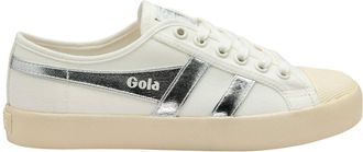 Gola Womens Coaster Trainer Shoes In Off White/silver