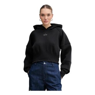 Alpha Industries Dames, Sweatshirts & Hoodies, Zwart, Maat: XS