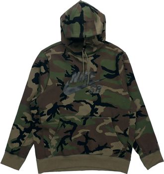 Nike SB Skateboard Fleece Hooded Pullover Mens Olive Green CN5354-222