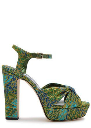 Jimmy Choo London Heloise 120 Brocade Platform Sandals - Multicoloured - 38 (IT38/ UK5)