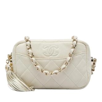 Chanel Borsa a tracolla Chanel Pre-owned in pelle caviar trapuntata - - Pre-owned - Donna - Bianco - ONE SIZE