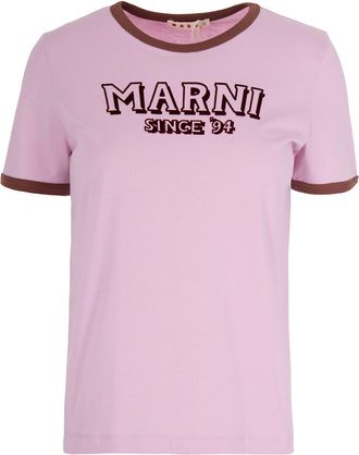 Marni Pink T-Shirt With Contrasting Edges