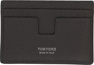 Tom Ford Textured Calf Leather Embossed Logo Cardholder