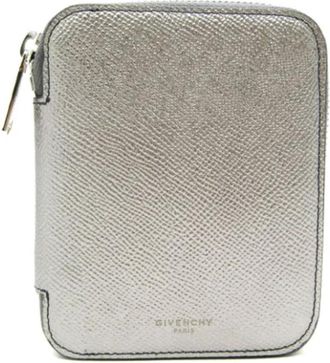 Givenchy Pre-owned Leren Portemonnee - Dames - Vintage Accessoires - Grijs - ONE Size - Leer - Vintage