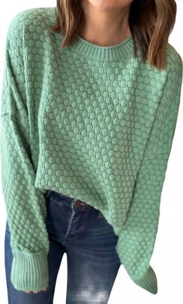 Wishlist Textured Knit Sweater In Pistachio