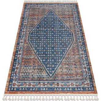 RugsX Rugsx - Modern carpet belle BG58A navy / beige Fringe blue 200x290 cm