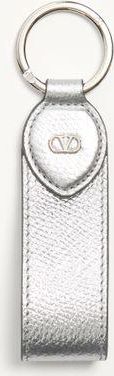 Valentino Garavani Portachiavi VLogo Signature In Vitello Granato Laminato Donna SILVER UNI