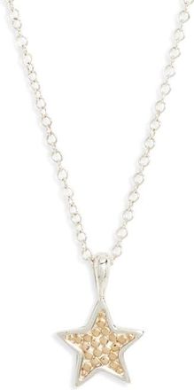 Anna Beck Mini Star Pendant Necklace in Two-Tone at Nordstrom