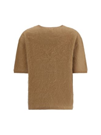 Lisa Yang Womens Maren Sweater Toffeebrushed Kashmir-Capra Hircus Kashmir/capra