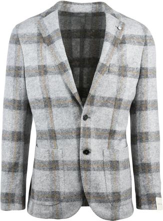 L.B.M. 1911 Giacca Stondata - Heren - Blazers - Grijs - XL - Wol - Jassen