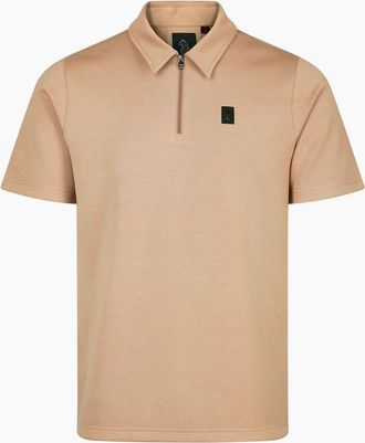 Luke 1977 Mens Luke 1977 Euphonic Modal zip polo FAWN - Cream - Size: 38